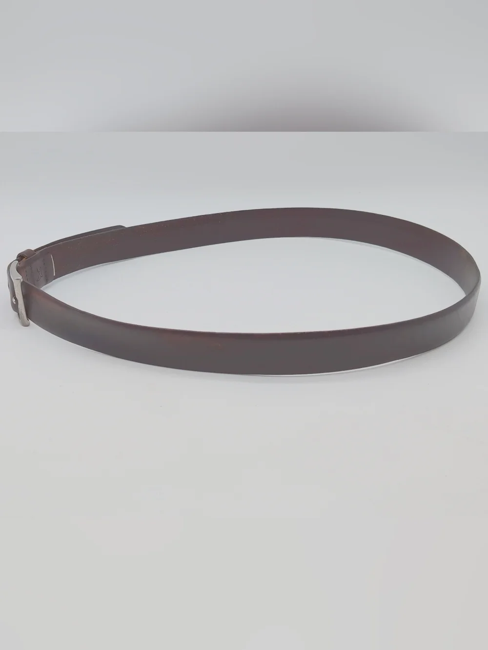 Classic Eddie Bauer Sz 42 Men’s Brown Leather Belt with Silver Buckle
